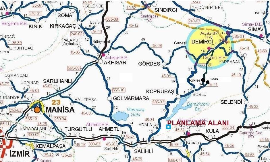 Şekil 3 : Ulaşım Ağındaki yeri Şekil 1 : Bölgedeki yeri 1.2 MÜLKİYET DURUMU Planlama alanı 2114, 2139, 2244 parselleridir.