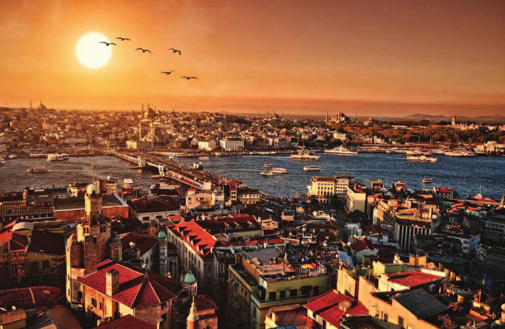 Programme Book HELLO TO ISTANBUL ISTANBUL Surrounded by 5th century Roman city walls and stretching over seven hills, Istanbul is adorned by the masterpieces of Turkish art, the great mosques of the