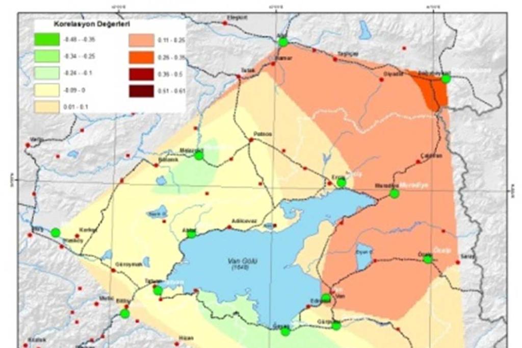 Doğubeyazıt istasyonundaki artma istatistiksel olarak anlamlıyken, diğer istasyonların artışında anlam yoktur.