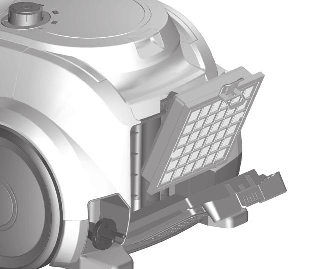 Filterpflege de 23 a Waschbaren Hepa-Filter reinigen* b 1 2 Der Hepa-Filter ist so ausgelegt, dass er nicht