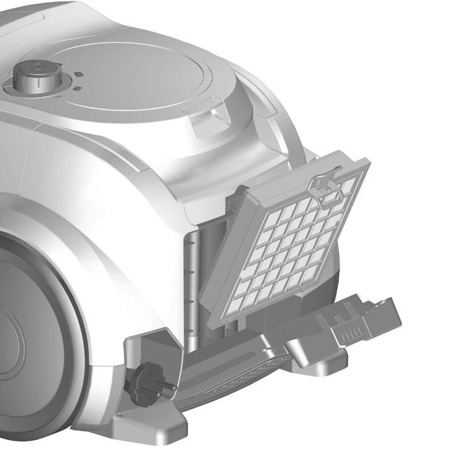 Filterpflege de 24 a Hepa-Filter austauschen 1 2 Damit der Staubsauger auf seinem