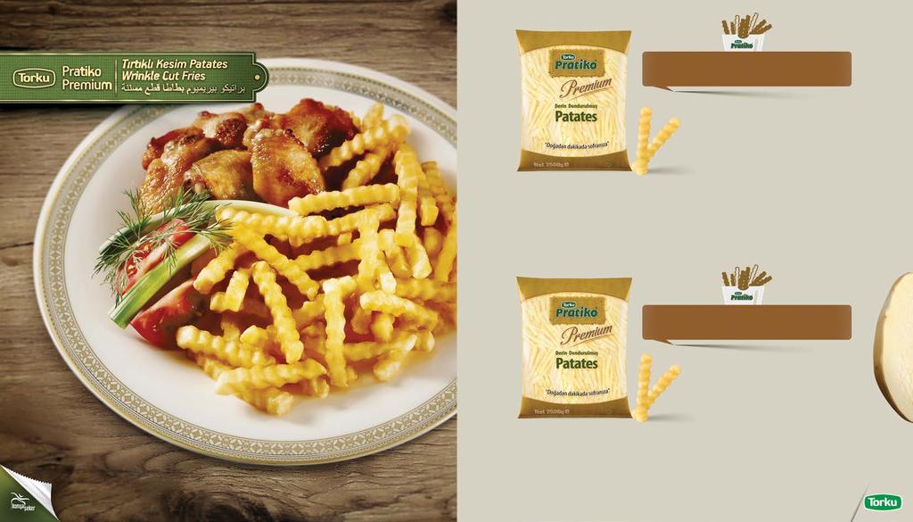 34 35 PRATİKO PREMİUM SARI PATATES 5x500GR 9x9 TIRTIKLI PRATIKO PREMIUM YELLOW POTATO 5x500GR 9x9 CRINKLE CUT 9x9 500x5 Çeşit No. Type No.