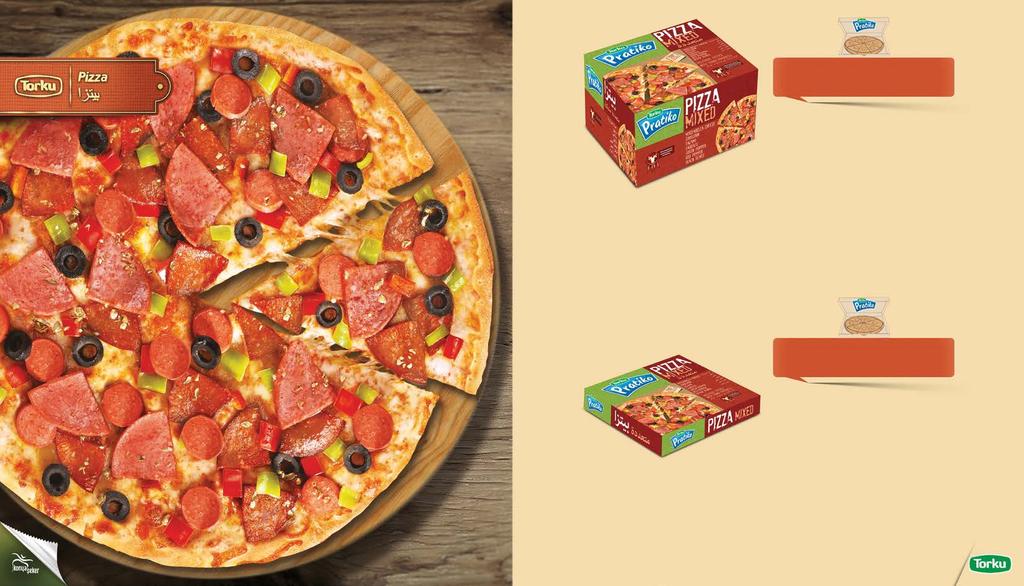 54 55 KARIŞIK PİZZA 4 LÜ MIXED PIZZA 4 PIECES IN A PACKAGE 4 Çeşit No. Type No. Mamül Kodu Product Code GR G Koli İçi Adet Units In Box Koli Ağırlığı Box Weight Elektrikli Fırında;.