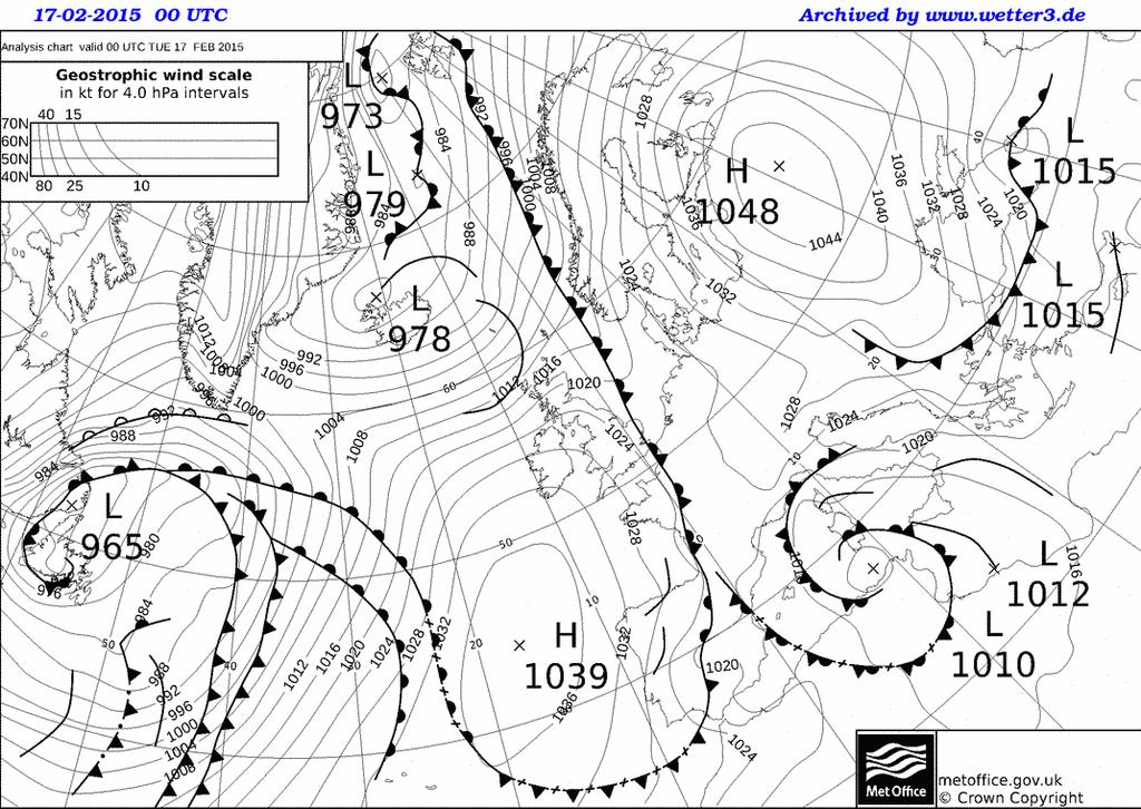 3. DATA ANALİZ 3.1. Sinoptik Durum Makro ölçekli sinoptik durum için wetter3 internet sayfasından sağlanan MetOffice ait sinoptik haritalar değerlendirilmiştir.