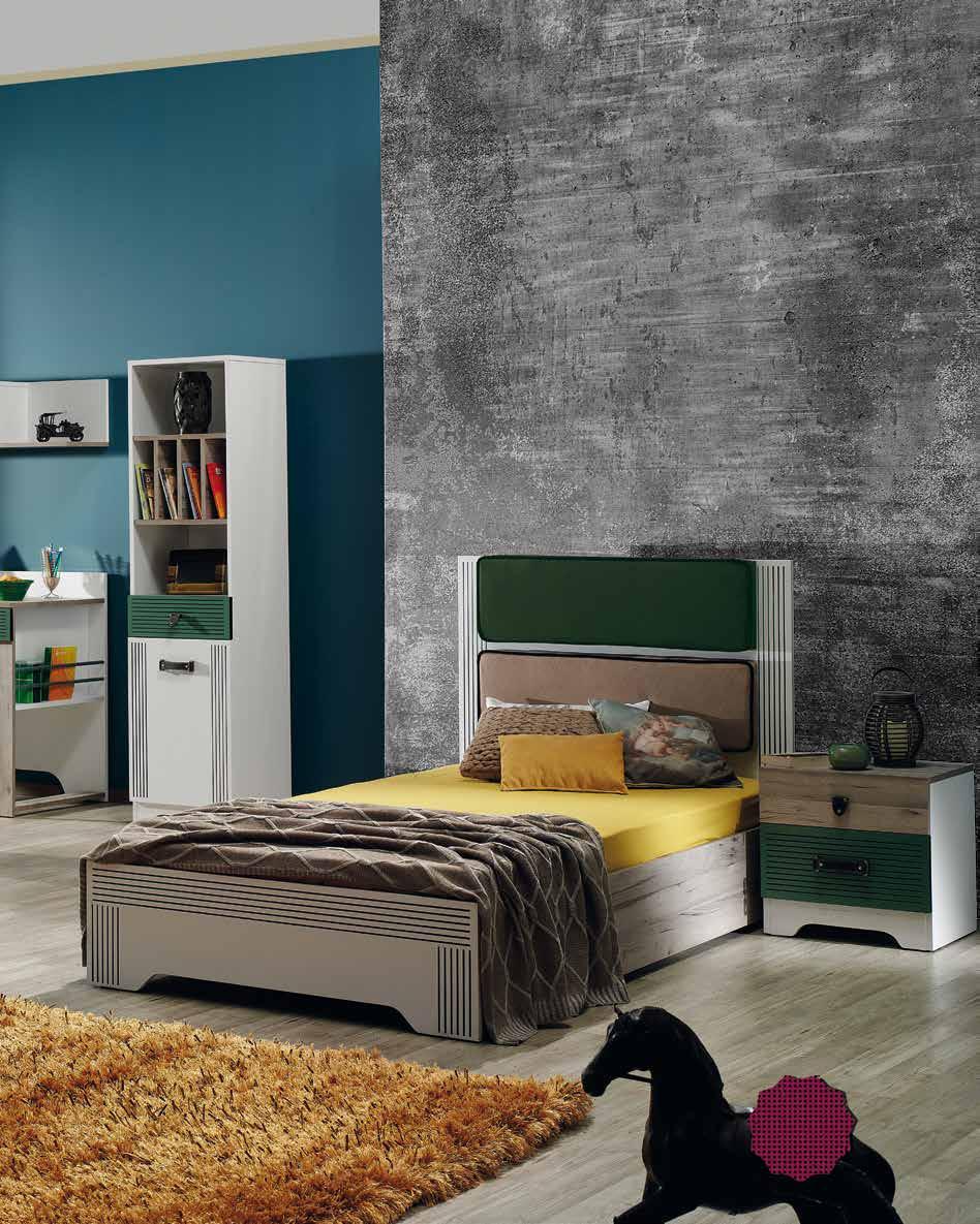 GENÇ ODASI 01 YOUNGROOM Capris Genç Odası / YOUNG ROOM01 Bu kompozisyon Üçlü Dolap,