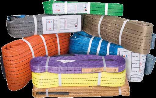 POLYESTER SAPAN 1:6 EN 1492-1:2000+AC EN 1492-1+A1:2008 Webbing width (mm) Colourcoded