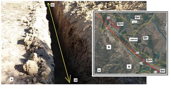 Şekil 32: 3 nolu hendek yeri (KD ya bakış),