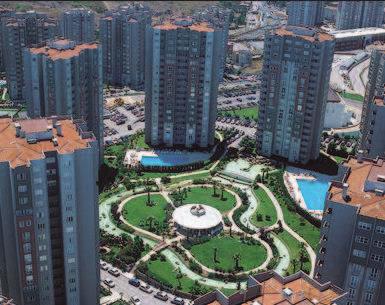 185 Ortalama 8.753 SOYAK YENİŞEHİR Ataşehir de konumlu olup inşaatı 2008 yılında tamamlanmıştır. 33 bloktan meydana gelen projede toplam 2044 daire yer almaktadır. 121.