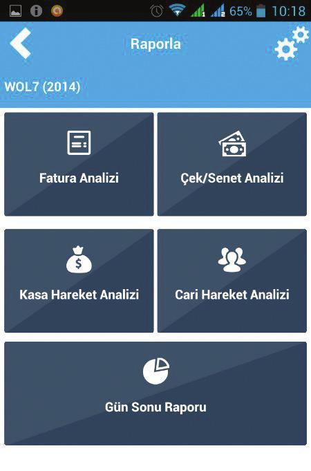WOLVOX Reporter (Android, IOS) Mobil olarak WOLVOX ERP çözümüne bağlanıp, finansal durumunu anlık olarak görmek