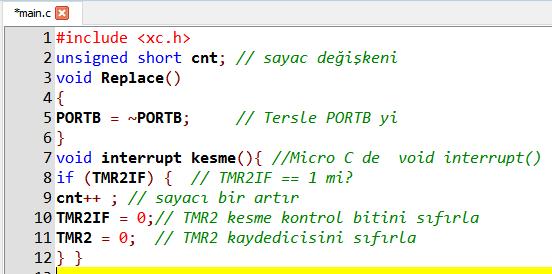 Örnek 11: TMR2