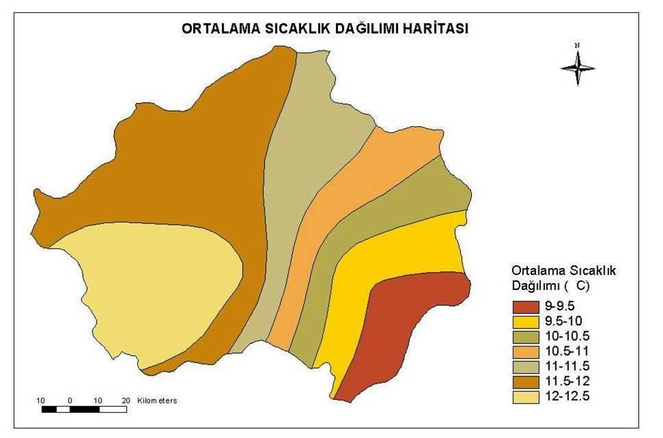 BİYOİKLİMSEL KONFOR UN PEYZAJ PLANLAMA SÜRECİNDEKİ ETKİNLİĞİ: KÜTAHYA ÖRNEĞİ Şekil 4.