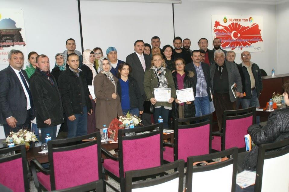 Odamız ve Batı Karadeniz Kalkınma Ajansı Zonguldak Destek Ofisi arasında imzalanan protokol kapsamında düzenlenen girişimcilik eğitimi sertifikaları törenle