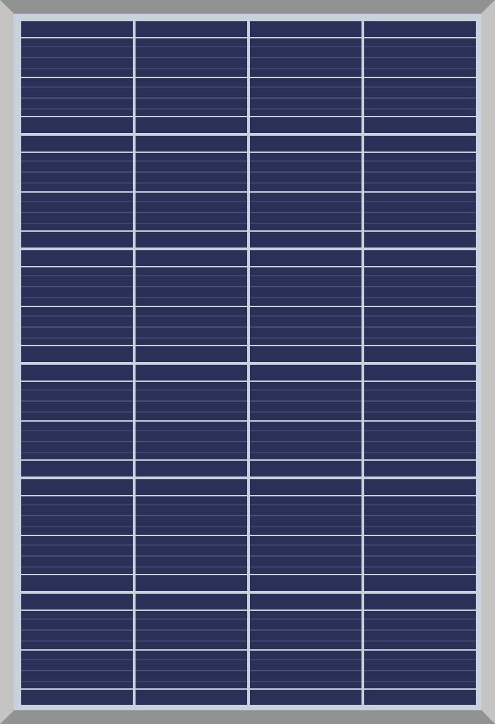 POLYCRYSTALLINE 100 W 24P Elektriksel Veriler / Electrical Data Maksimum Güç /Maximum Power Pmax 100 W Modül Verimi / Module Efficiency % 17,2% Maks. Güç Noktası Akımı / Max.