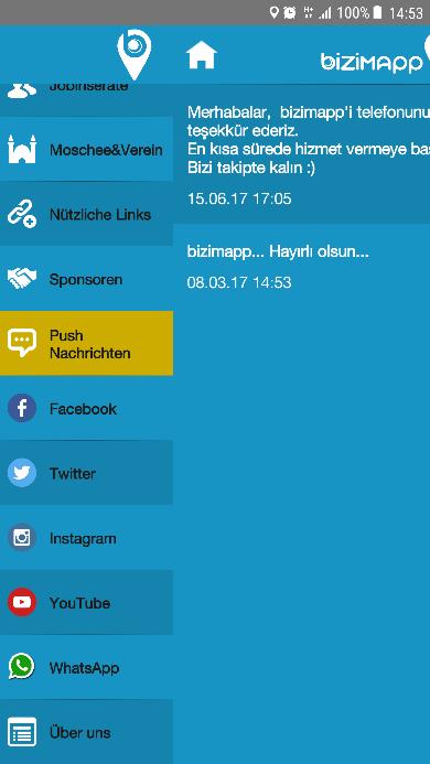 Günlük saat 11:00 ve 19:00 da Uygulama mobil cihazınızda kapalı da