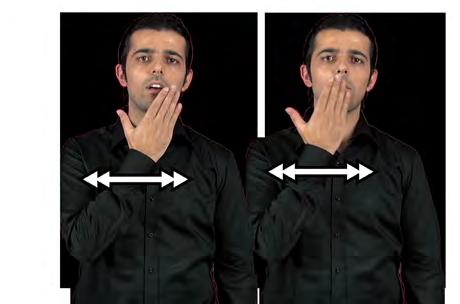 Türk İşaret Dili Dilbilgisi Kitabı 237 4.6.3. Hareket Yönü Hareket yönü, sözcüğün üretiminde parmakların, elin ya da avuç içinin uzamda yöneldiği taraf olarak tanımlanabilir.