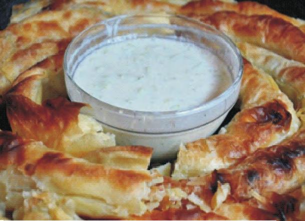 Preparation and cook time:1h 20 minutes. ROLL PIE with MEAT Ingredients: 500 gr flour 3 spoons oil 110 degree water Phil: 400 gr minced meat 1 onion Oil Salt Black Pepper 200 gr butter Foto.