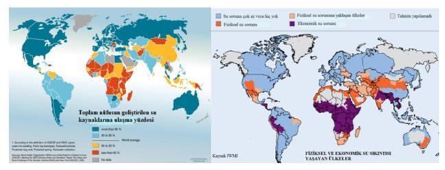Bu tanımların yanısıra Su sıkıntısı olmayan ülkeler,su sıkıntısına yaklaşan ülkeler,fiziksel su sıkıntısı ve ekonomik su sıkıntısı tanımları da kullanılmaktadır.