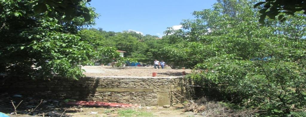 ve dolgu işi tamamlanmış, üst beton atımı çatı sundurma