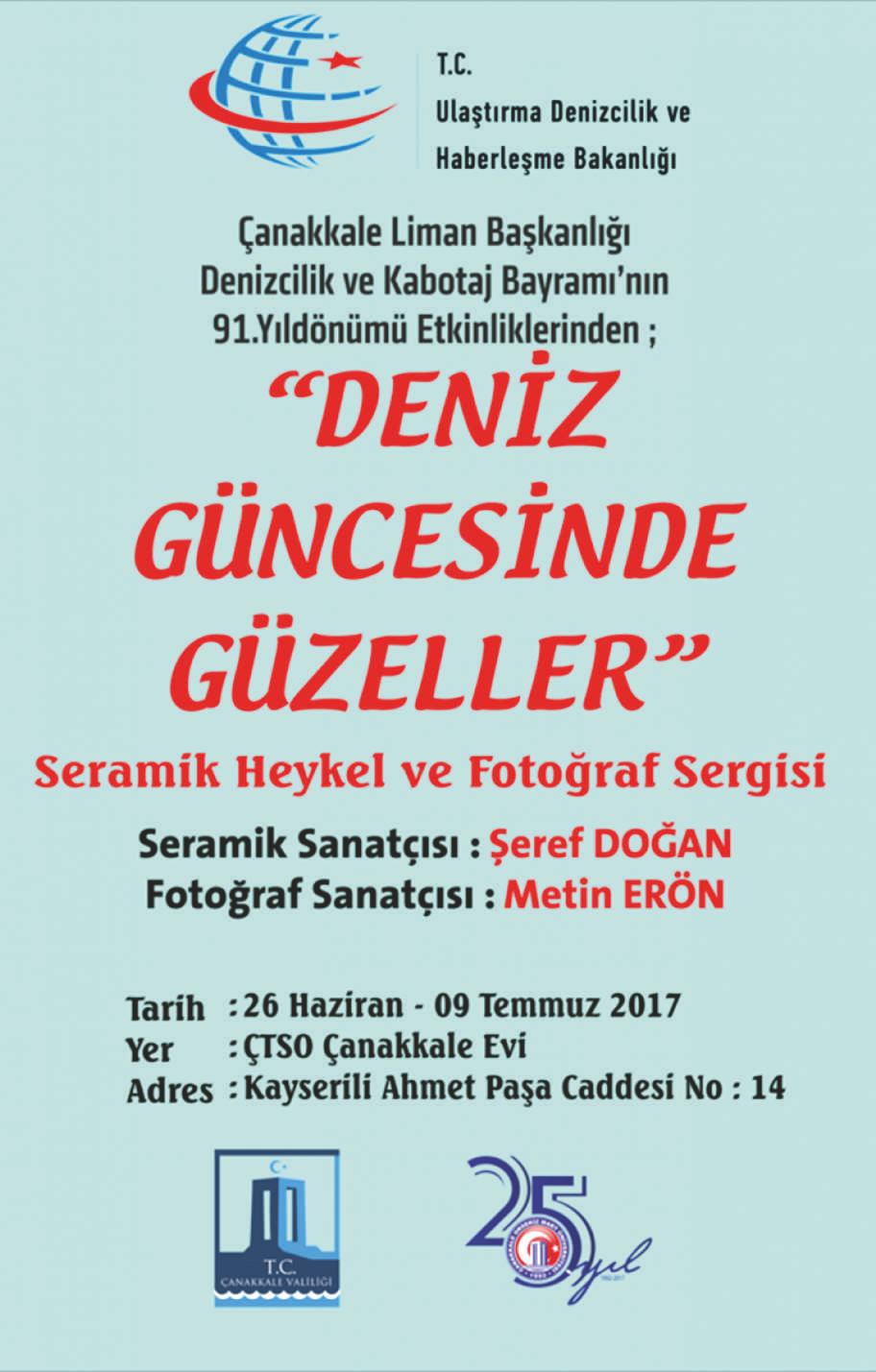 Yılı etkinlikleri kapamında Çanakkale Seramikleri Araştırma Merkezi nin yıllık faaliyetleri, 21 Mart 2017 tarihinde Gelenekel Çanakkale Seramikleri Dekorları Eğitimi programı ile başlamıştır.