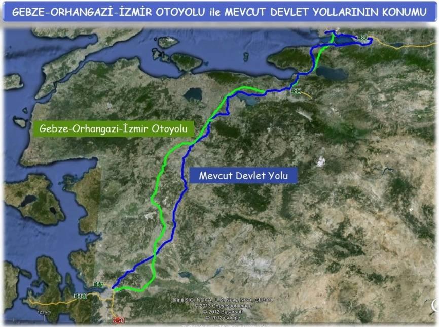 Proje, aşamalı yapım doğrultusunda 2 faz şeklinde inşaa edilmiştir. 1. Faz Gebze ile İznik Güney Kavşağı na kadar olan kuzey kısmı ve asma köprüyü kapsarken, 2.