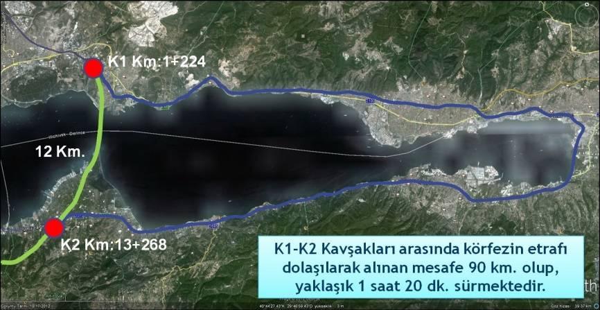 2 de görülen mevcut devlet yoluna göre mesafeyi 140 km. kısaltarak 8-10 saatlik ulaşım süresini 3.