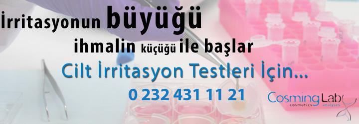 Analizde ürünün deri üzerinde tahriş, irritasyon yapıp yapmadığı gözlemlenir. ECVAM ın belirlediği kriterlere uygun olarak belirli bir amaç için ''uygunluğu ve güvenilirliliği'' tespit edilmiştir.