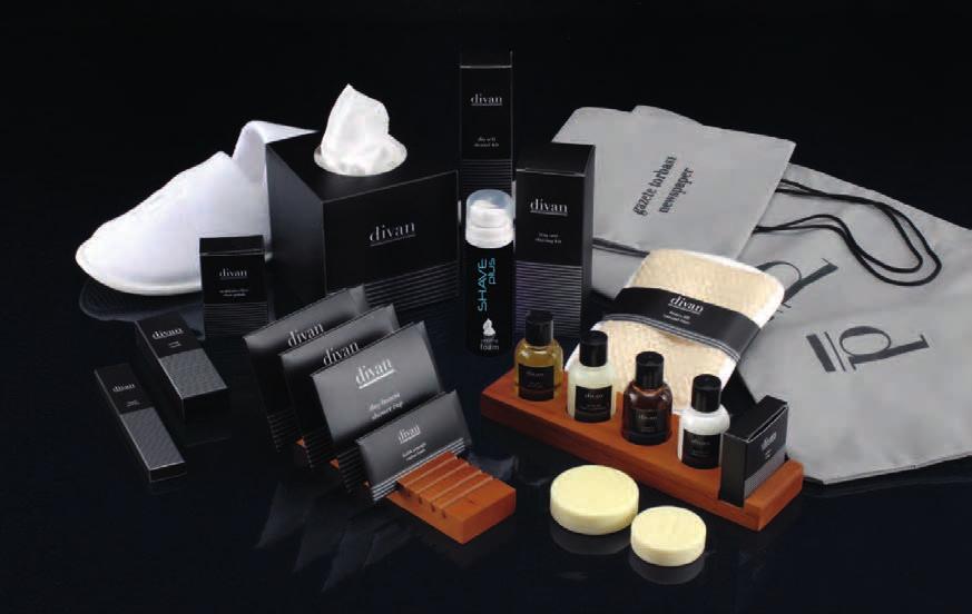 Divan Hotels 288 Turkey Product List Shampoo 35 ml / Showergel 35 ml / Hair Conditioner 35 ml / Body Lotion 35 ml / Soap 30-50 gr / Shower Cap / Cotton Pads / Cotton Buds Prethreated Sewing Kit /