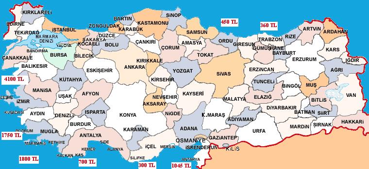 Kum çıkarma, balık çiftlikleri ile balıkçı barınaklarının kira bedeli hesaplamasında yasal bir mevzuat olmadığı yapılan çalışmalar sonucunda ortaya konmuş olup, bir değerleme haritasının gerekli