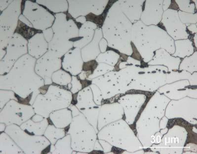 7. de görülen 15 ppm oranında borlu malzemenin tane yapısı ile 7 ppm bor içeren borlu malzemenin fotoğraflarında görülen tane boyutları arasında belirgin bir fark görülmemiş ve ASTM tane numaraları 5