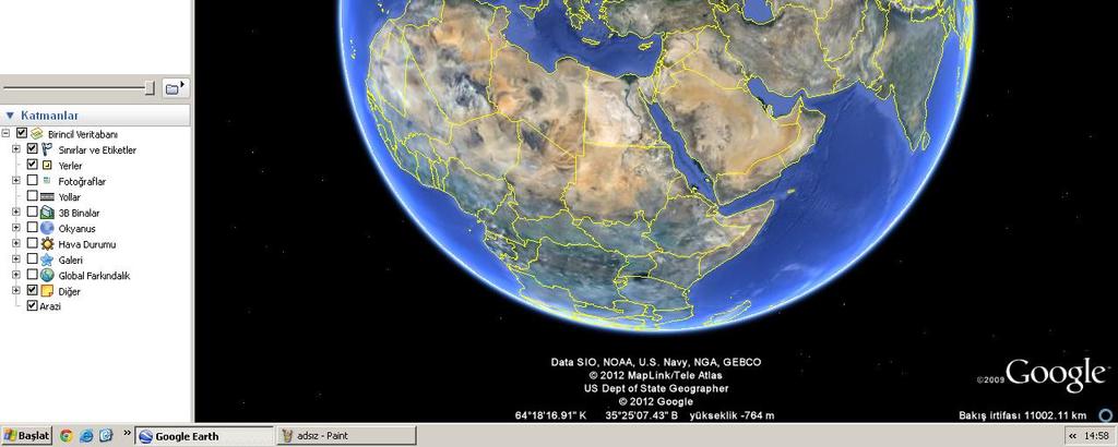 Bu kapsamda ilk olarak NASA WorldWind, Google Earth, Bing Maps, Skyline Globe ve Marble(KDE) yazılımları kullanılmaya başlanmıştır.