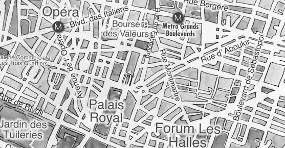 tarihi, kültürel, artistik ve ekonomik merkez olan Cours Rougemont diye bilinen Paris in merkezinde konumlanmıştır.