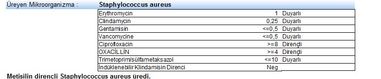 5.gün Halen ateşleri devam eden hastadan ilk alınan iki