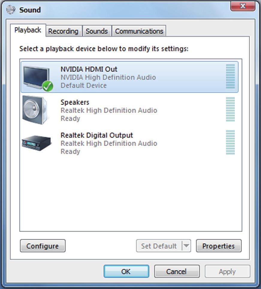 Configure (Yapılandır) öğesini seçin, Speaker Setup (Hoparlör