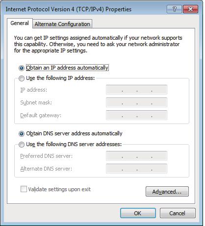 İlk seçenek olan Obtain an IP address automatically (Otomatik olarak bir IP adresi al)