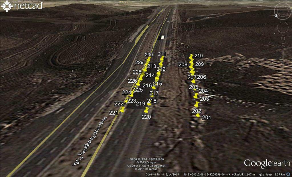 alıcılarla yapılan klasik RTK ölçüleri sonucu elde edilen konum bileşenleri ve bu ölçülere eş