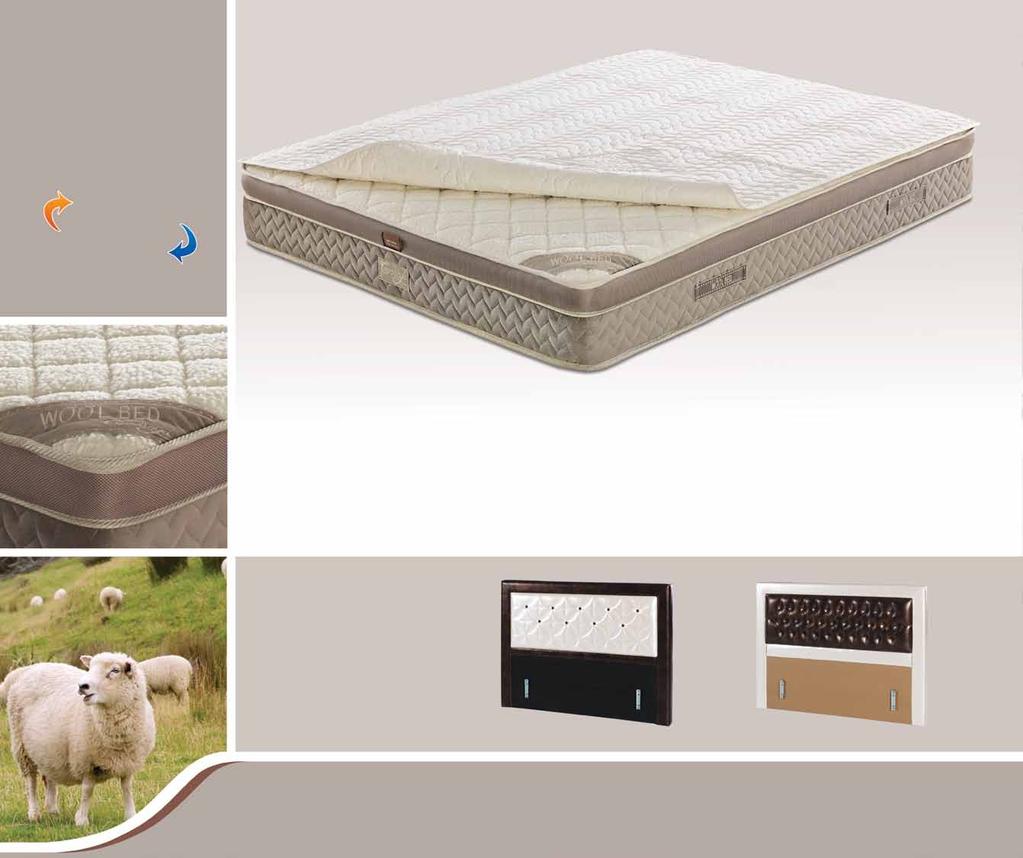 Woolbed CRD 1005 Doğal TERMAL Yatak * 1 m2 de 150 adet bonel yay kullanılarak yatağınız daha konforlu bir hale getirilmiştir. * Bir tarafı YAZLIK bir tarafı KIŞLIK olarak tasarlanmıştır.