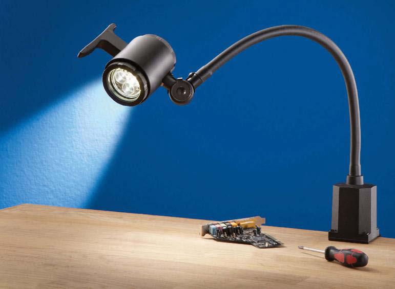 Üniversal LED kol tertibatlı lambalar Üretim, montaj ve laboratuar için ideal Gölgesiz ve yansımalı kamaşmasız alan ışığı Birinci sınıf LED'ler sayesinde kontrast duyarlılık, mükemmel renk yansıtma