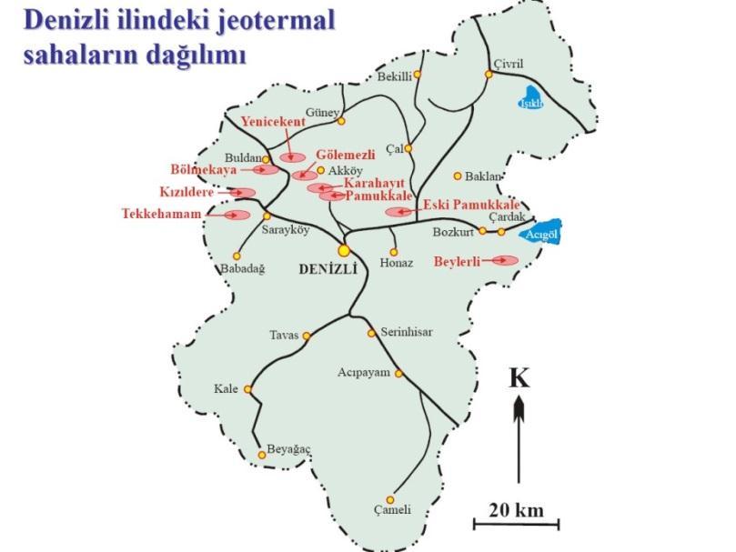 Denizli jeotermal sahası yüksek topografya oluşturan Menderes masifi metamorfiklerinin çevrelediği ve Pliyosen formasyonları ile kaplı bir havzada yer almaktadır (Özgüler ve diğ. 1984).