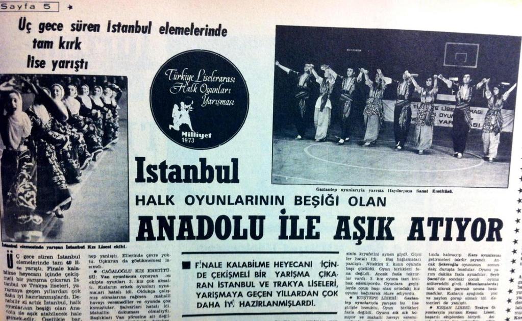 gidiyorduk. Çevre illerdeki okullar oraya geliyorlardı. Orada bölge yarışması yapılıyordu. Derece yapan okullar İstanbul da finale çağrılıyorlardı.