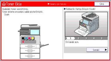 9. Kağıt ve Toner Ekleme Sıkışan kağıdı çıkartırken veya toneri değiştirirken, kıyafetinize toner (kullanılmış veya yeni) bulaşmasından kaçının.