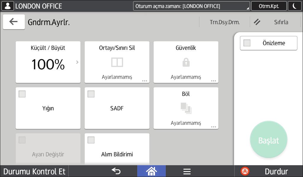 2. Başlarken 12 13 14 15 16 17 DPK070 No. Simge Açıklama 12 13 Orijinalin taranacağı büyütme oranını belirtmek için basın.