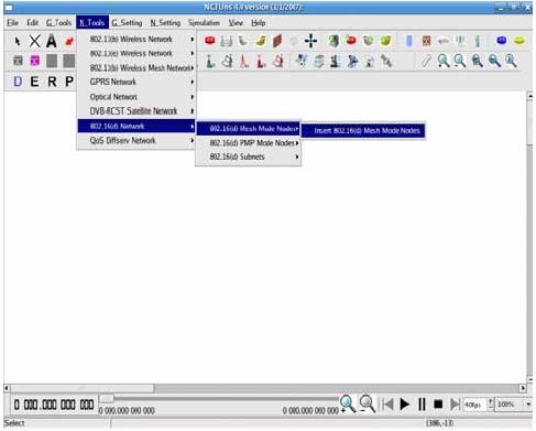 Nodes -> Insert 802.16(d) Mesh Mode Nodes). Şekil Ek 4.9 IEEE 802.