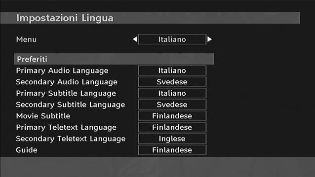 Volume relativo (opzionale) Servendosi di questa opzione, il livello del volume della Descrizione Audio può essere aumentato o diminuito in modo relativo, a seconda del volume generale.