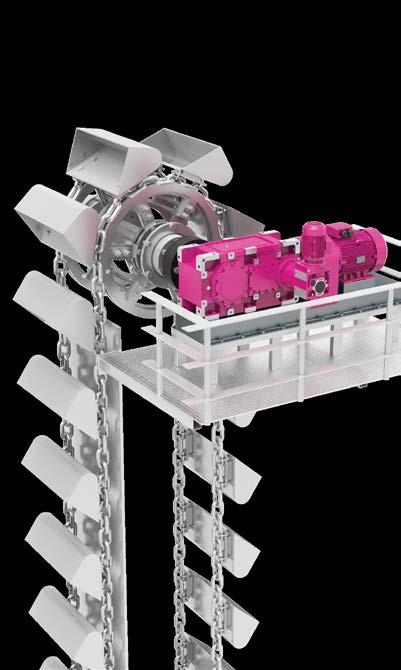 TKonveyör BTY Elevatör Konveyör uygulamaları için özel tasarlanmış iki kademe helisel dişlilerden oluşan