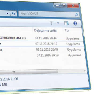 Aşamada VIO programları için gerekli olan VIO temel (viokurr ve viokur_ek) kurulumu gerçekleştirilir. 2. Aşamada VioErp12 kurulur.