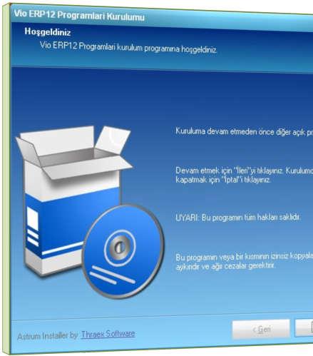 2. VioErp12 kurulumu için;