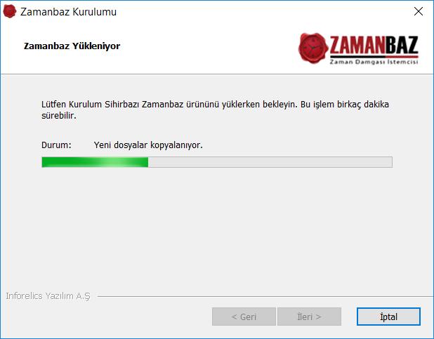 Gelen Ekranda Yükle düğmesine tıklanarak Zamanbaz yüklemesi başlatılır. Yükleme sistem hızına bağlı olarak ortalama 2-3 dakika sürmektedir.