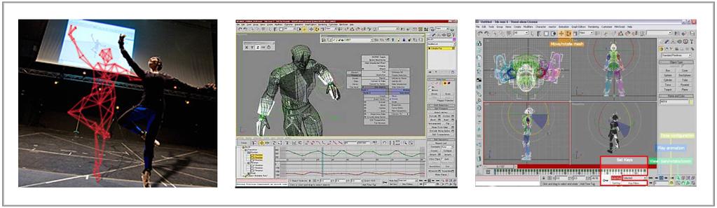 Canlı varlıkların modellerinin devinimlerini, gerçeğe yakın bir görüntüyle sunabilmek için devinim yakalama(motion capture) yöntemi kullanılır.