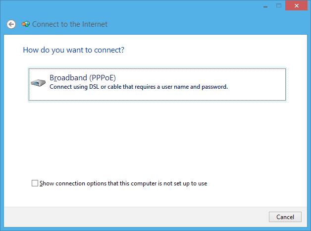 9. Broadband (geniş bant) (PPPoE) seçin ve Next (İleri) ye tıklayın. TÜRKÇE 10. Kullanıcı adı, Parola ve Bağlantı adınızı girin. Connect e (Bağlan) tıklayın.