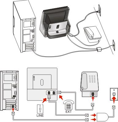 Senaryo 2: Dijital Abone Hattı (DSL) Dijital Abone Hattı normal telefon hattınızı iki kanala ayırır: ses ve Internet.